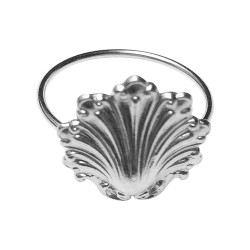 SILVER PLATED SHELL RING