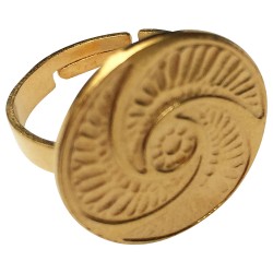 GOLD PLATED BUTTON RING