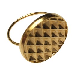 GOLD PLATED BUTTON RING