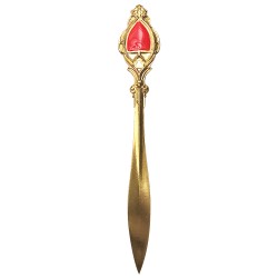 GOLD PLATED WITH RED LACQUER HAIR STICK