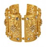  Golden Rectangular Filigree Bracelet 