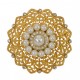 Broche Rang De Perle Dorée