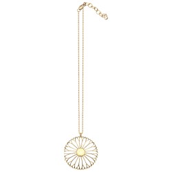 GOLD PLATED FLOWER WITH CHAIN PENDANT