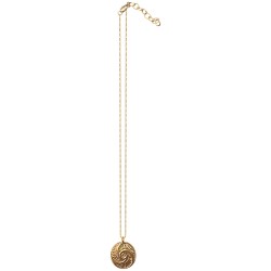 GOLD PLATED BOUTON WITH CHAIN PENDANT