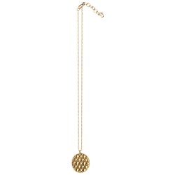GOLD PLATED BOUTON WITH CHAIN PENDANT