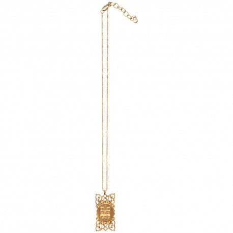 GOLD PLATED NOTRE DAME WITH CHAIN PENDANT