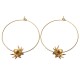 BOUCLES D OREILLES CREOLES ARAIGNEES DORE
