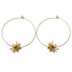 GOLD PLATED SPIDER HOOP EARRINGS