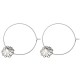 SILVER PLATED SHELLHOOP EARRINGS