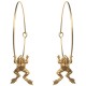 GOLD PLATED FROG HOOP EARRINGS