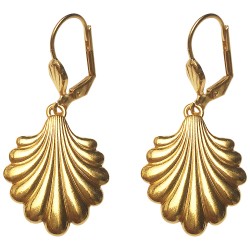 Boucles doreilles coquilles dore