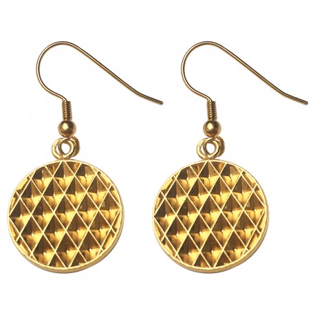 GOLD PLATED BOUTON EARRINGS