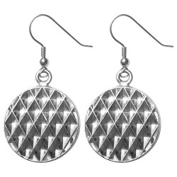 SILVER PLATED BOUTON EARRINGS