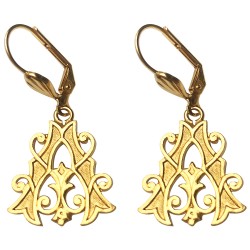 GOLD PLATED A LETTER EARRINGS