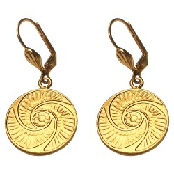 BOUCLES D OREILLES BOUTON DORE