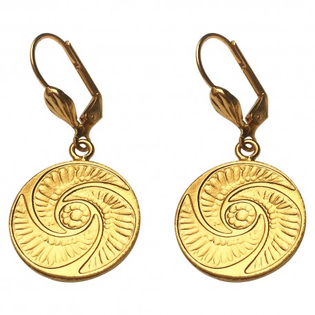 GOLD PLATED BOUTON EARRINGS