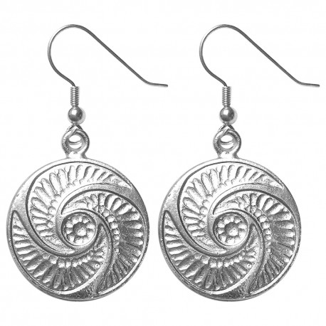 SILVER PLATED BOUTONS EARRINGS