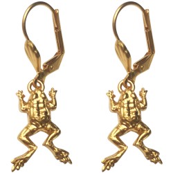 GOLD PLATED FROG EARRINGS