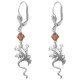 BOUCLES DOREILLES LEZARD DORE CRYSTAL SWAROVSKI