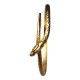 GOLD PLATED SNAKE HEAD ON BODY BRACELET