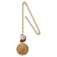 GOLD PLATED TALISMAN WITH AGATHE PENDANT