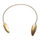 GOLD PLATED 2 FEATHERS NECKLACE