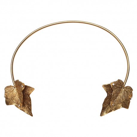 GOLD PLATED 4 LIERRE LEAVES NECKLACE