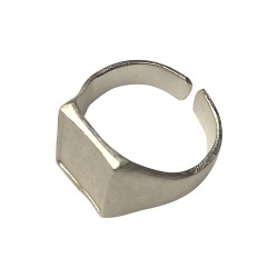 SILVER PLATED SIGNET RING