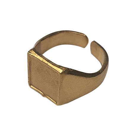GOLD PLATED SIGNET RING