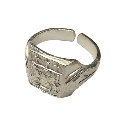 SILVER PLATED SIGNET RING