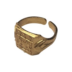 GOLD PLATED SIGNET RING