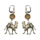 BOUCLES DOREILLES CHAMEAUX ARGENTE OEIL DE TIGRE