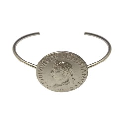 SILVER PLATED CESAR HEAD BRACELET