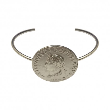 SILVER PLATED CESAR HEAD BRACELET