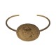 BRACELET JONC MEDAILLE TETE DE CESAR DORE