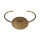 BRACELET JONC MEDAILLE TETE DE CESAR DORE