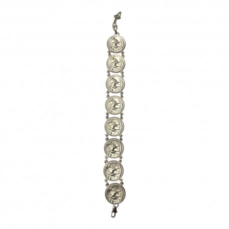 BRACELET CHAMEAUX MAILLONS ARGENTE