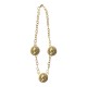 COLLIER 3 MEDAILLES TETE DE CESAR DORE