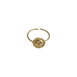 GOLD PLATED SUN RING