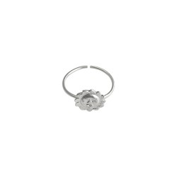 SILVER PLATED SUN RING