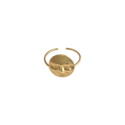 GOLD PLATED MOON RING