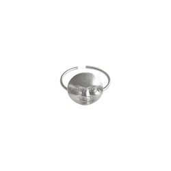 SILVER PLATED MOON RING