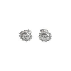 SILVER PLATED SUN STUDS EARRINGS