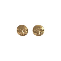 GOLD PLATED MOON STUDS EARRINGS