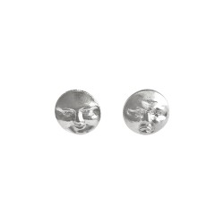 SILVER PLATED MOON STUDS EARRINGS