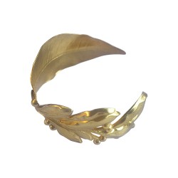 GOLD PLATED LLAUREL LEAF AND BRANCH BRACELET