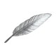 SILVER PLATED FEATHER BROOCH