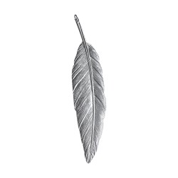 PENDENTIF PLUME ARGENTE