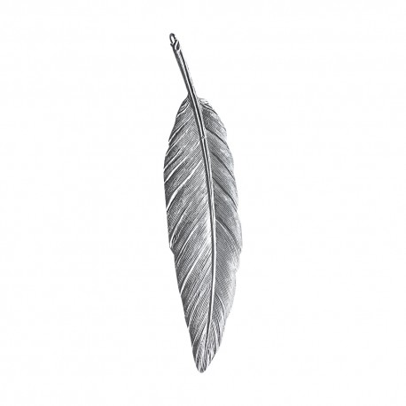 PENDENTIF PLUME ARGENTE