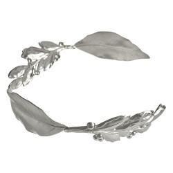 SILVER PLATED LAUREL LEAF AND BRANCH CHOKER